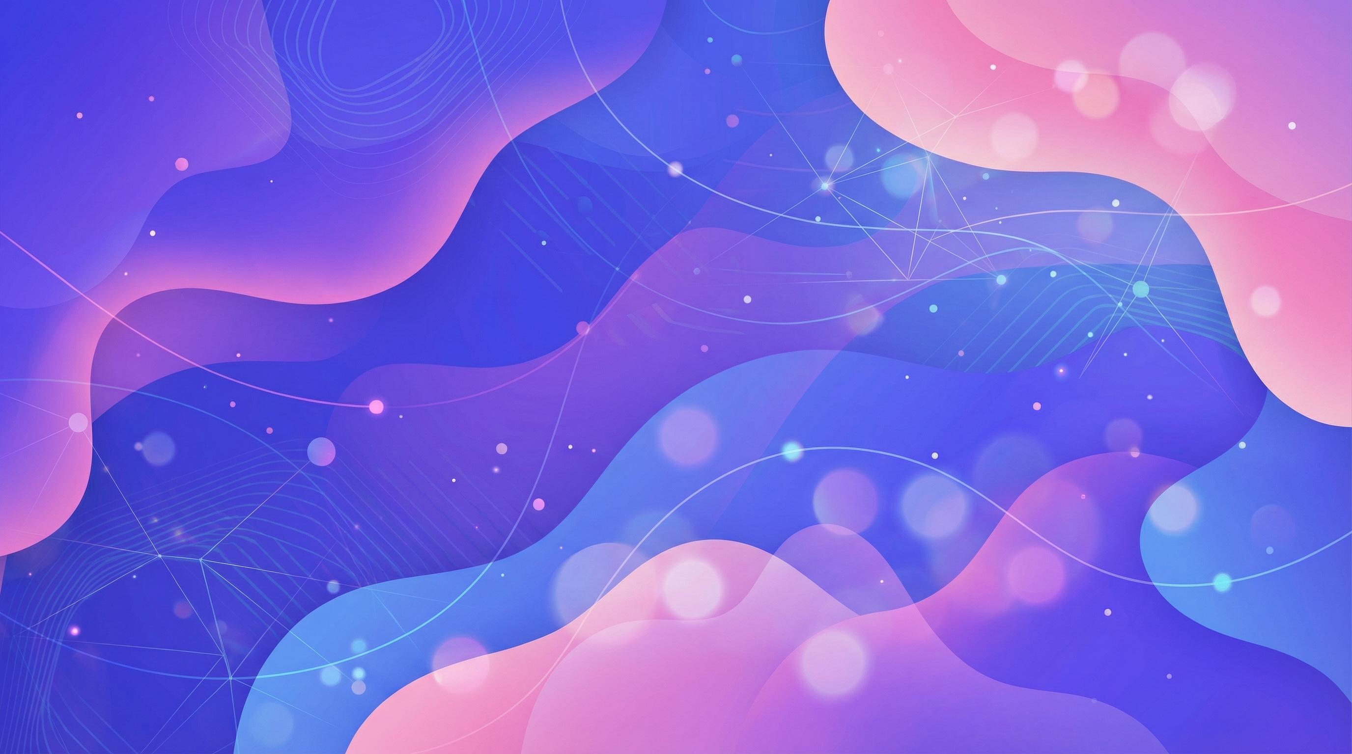 AI-powered digital transformation background with flowing gradients